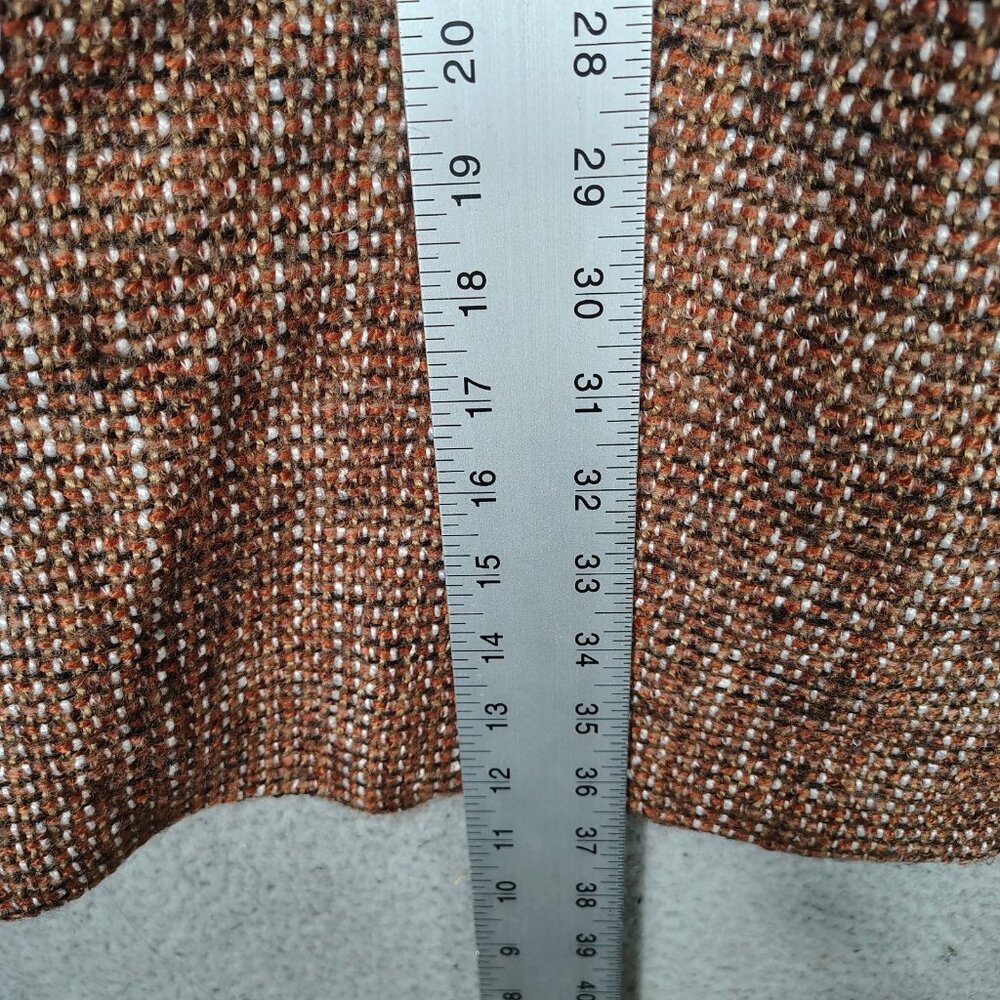 Anthropologie Pilcro Pea Coat Women L Brown Wool Blend Tweed Double Breasted NWT - Picture 11 of 15